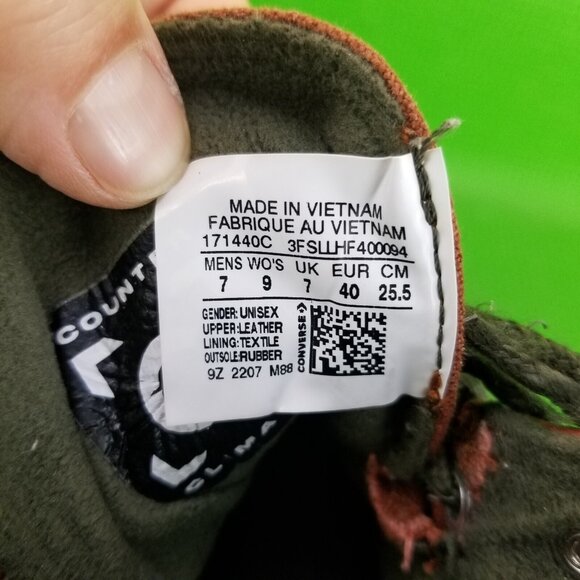 ✅Converse CTAS Counter Climate Winter Hi Leather Sneaker 'Cedar Bark' Men's 7 - Picture 4 of 11